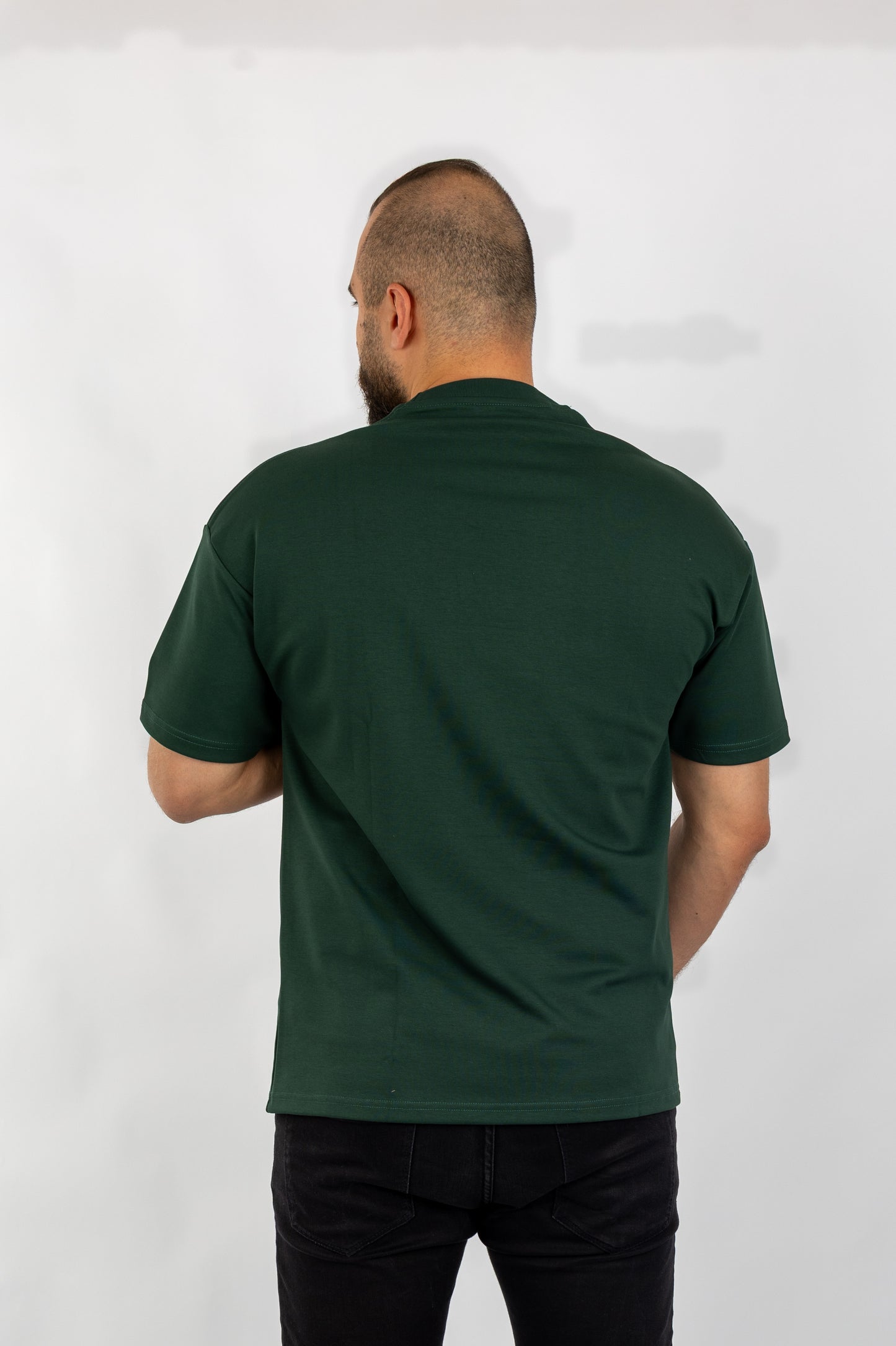 Dark-Green Basic Oversized T-Shirt – Relaxed Fit Essential